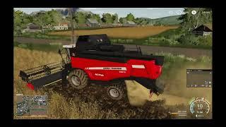 Farming Simulator 19. Словацкая деревня. Серия 1. Начало. Уборка пшеницы, канолы и овса.