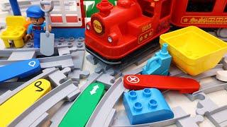 Satisfying Building Blocks Train & Tracks 59pcs ASMR Unboxing video