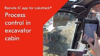 Remote IC app - Lokotrack® train settings in excavator