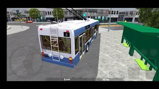 Proton Bus Simulator Urbano. Карта: BARAO. Маршрут:Nº20(Троллейбусный). Троллейбус: БКМ-321.