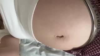 After belly stuffing 