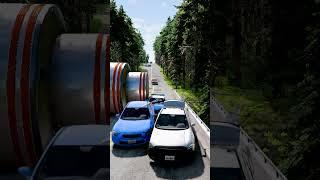 Cars Vs Bollard crash -Beamng Drive Shorts