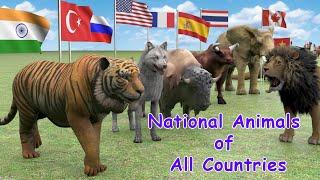 National Animals of Countries | Flags and Countries name With National Animal