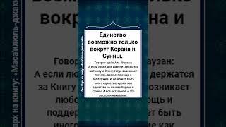 Единство возможно только вокруг Корана и Сунны.