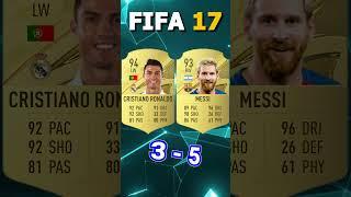 ULTIMATE MESSI VS RONALDO FIFA COMPARISON #shorts #football #fifa10 #fifa23 #messi #ronaldo