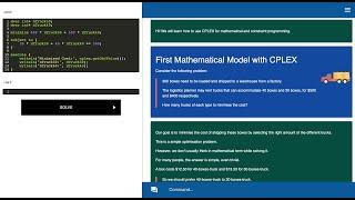 OptSchool Learning Math & Constraint Optimisation with IBM ILOG CPLEX Studio