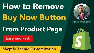 How to Remove Buy Now Button from Product Page in Shopify  Shopify Tutorial