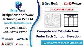 GeoTools Tutorials: Compute and Tabulate Area Under Each Contour Elevation | GT_CONAREATABLE