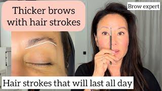 Thicker brows with hair strokes