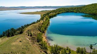 Озеро Большое (Парное), Круглое (Келинголь) и Малое. Шарыповские озёра.