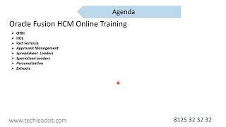 Deep Dive into Oracle Fusion HCM Training Course Modules & Fusion Architecture