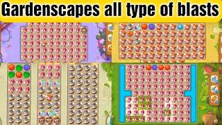 Gardenscapes All types of Blast | bombs dynamites rockets TNT