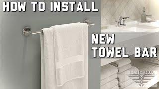 How to Install a Towel Bar in Drywall | BEST Towel Rod from Amazon for $20 | TacLife Laser Level