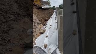 Engineered Poured Concrete Retaining Wall