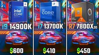 INTEL i9-14900K vs INTEL i7-13700K vs RYZEN 7 7800X3D | Test in 6 Games