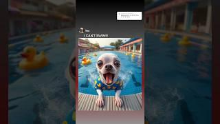 Chihuahua can’t SWIM! #memes @GamerChadPlays