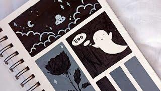 Black aesthetics  || An ardent artist || Mood board painting