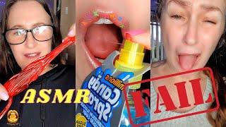 SATISFYING LIPS FUNNY MUKBANG FOOD EATING BLOOPERS FAILS (NOT ASMR)