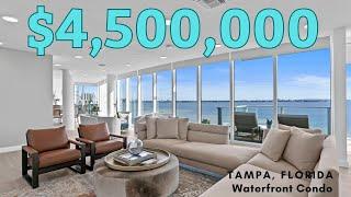 INSIDE A $4,500,000 WATERFRONT CONDO | Tampa, Florida Real Estate ️