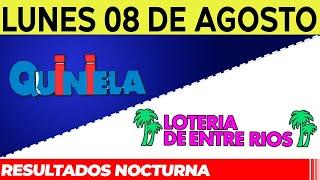 Resultados Quinielas nocturnas de Córdoba y Entre Rios Lunes 8 de Agosto