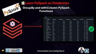 Learn PySpark on Databricks l Compute Sales & Percentage of Sales using GroupBy and WithColumn