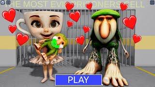 BALLERINA CAPPUCCINA WITH BABY BRR BRR PATAPIM! in BARRY’S PRISON RUN! New Cute Obby!