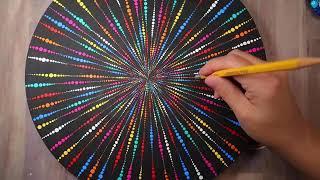 Step By Step FIREWORK DESIGN Dot Mandala Painting | Lydia May