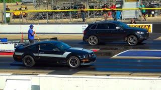 Audi Q5 S Line VS Mustang GT Drag racing American vs German car