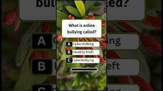  What Is Online Bullying Called?  #shorts #cyberSafety #trivia