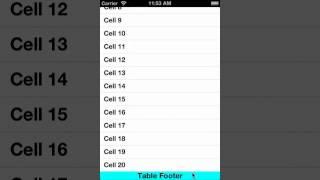 UITableView Fixed Footer