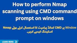 Performing Nmap Scanning via CMD Command Prompt on Windows