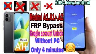 Redmi A1+ plus Frp Bypass Latest Update 2024  Android 12 FRP Lock | Google Account Unlock Without PC