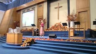 Christina Morgan-Diaz singing at Evangel Church on 10/7/2012