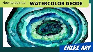 How to PAINT a WATERCOLOR GEODE