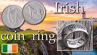 Irish Coin Ring - making ring out of Half Crown, Ireland