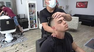 ASMR Turkish Barber Head Massage, Face Massage and Back Massage