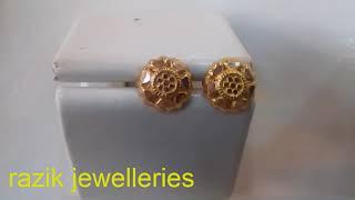 gold Nose pin designs for women 22kt gold #11 | Razik jewelleries