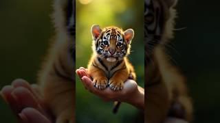 Watch this mesmerizing tiger walk on fingertips! A true balance of strength and grace! #TigerMagic