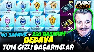 40 SANDIK BEDAVA !!! 8 GİZLİ BAŞARIM TEK VİDEO PUBG Mobile Güncelleme