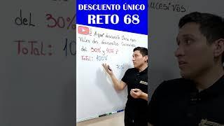 ¿Cuánto sería el descuento ?-[RETO 68]-#matematicas #shorts-#shorts