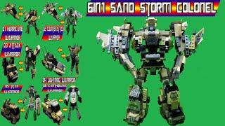 QMAN Sand Storm Colonel │ 6IN1 LEGO Combiners Bricks Compatible