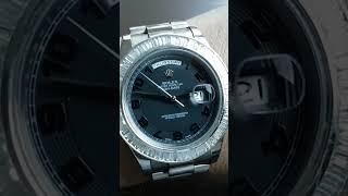 Platinum watch Rolex Day Date baget bezel