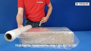 Folia stretch transparentna 50cm 1 5kg brutto 23u