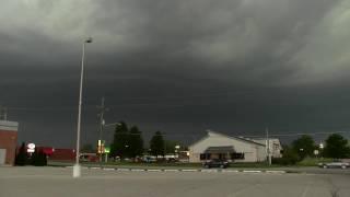 Severe Thunderstorm in Kokomo, Indiana with Severe winds, Hail. April 26, 2017.