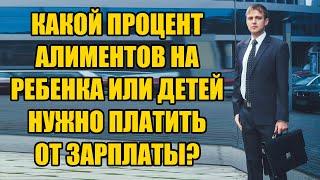 Какой процент алиментов от зарплаты на ребенка или детей в 2024 году?