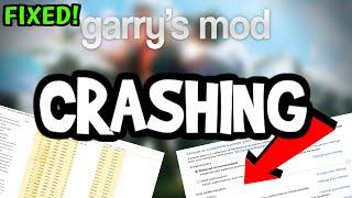 How To Fix Garrys Mod Crashing! (100% FIX)