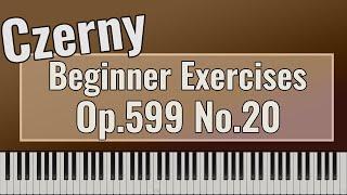 Carl Czerny - Practical Exercises for Beginners Op. 599 No. 20 - Easy Piano tutorial