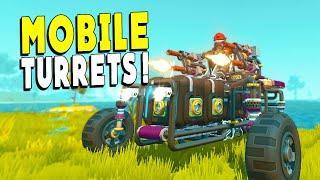 Mobile Turrets Put a STOP to All FarmBots! - Scrap Mechanic Survival