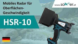 HSR-10: Mobiles berührungsloses Radar zur Messung der Oberflächengeschwindigkeit