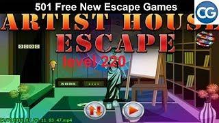 [Walkthrough] 501 Free New Escape Games level 220 - Artist house escape - Complete Game